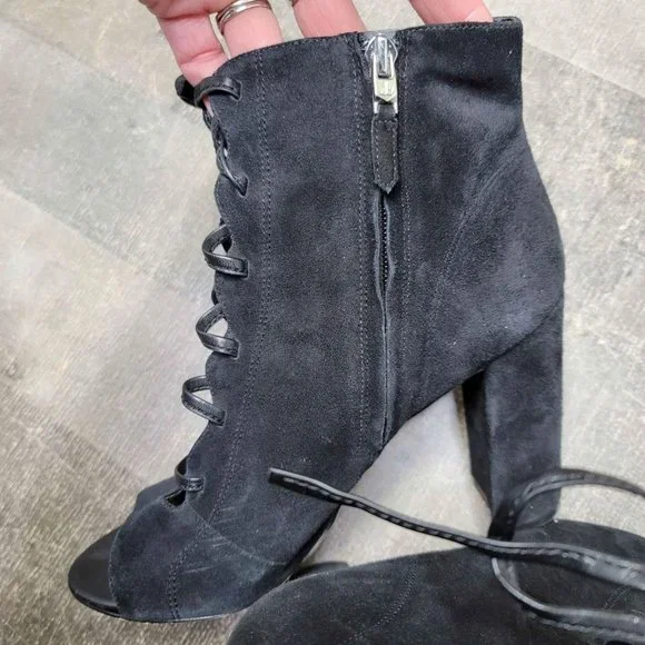 Sam Edelman Open Toe High Heels Black 8.5 - Picture 5 of 5